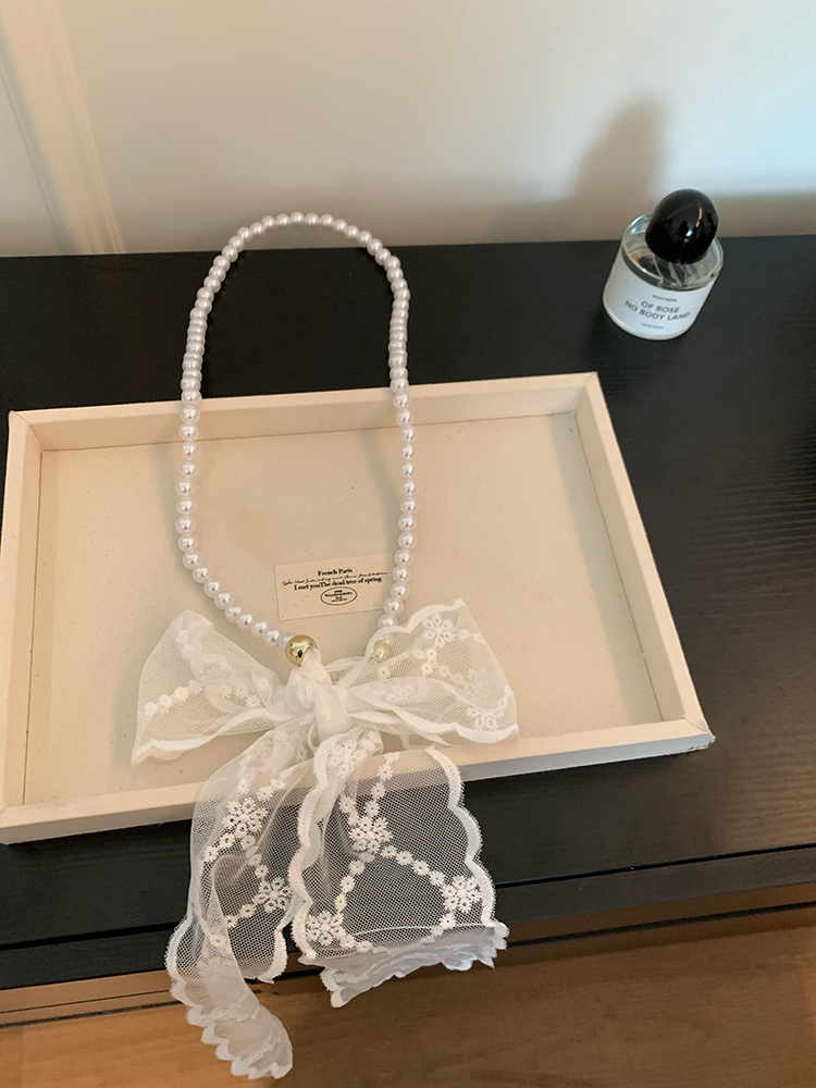 Korean Pearl Lace Ribbon Belt – Scarf, Hair Tie & Jean Accessory