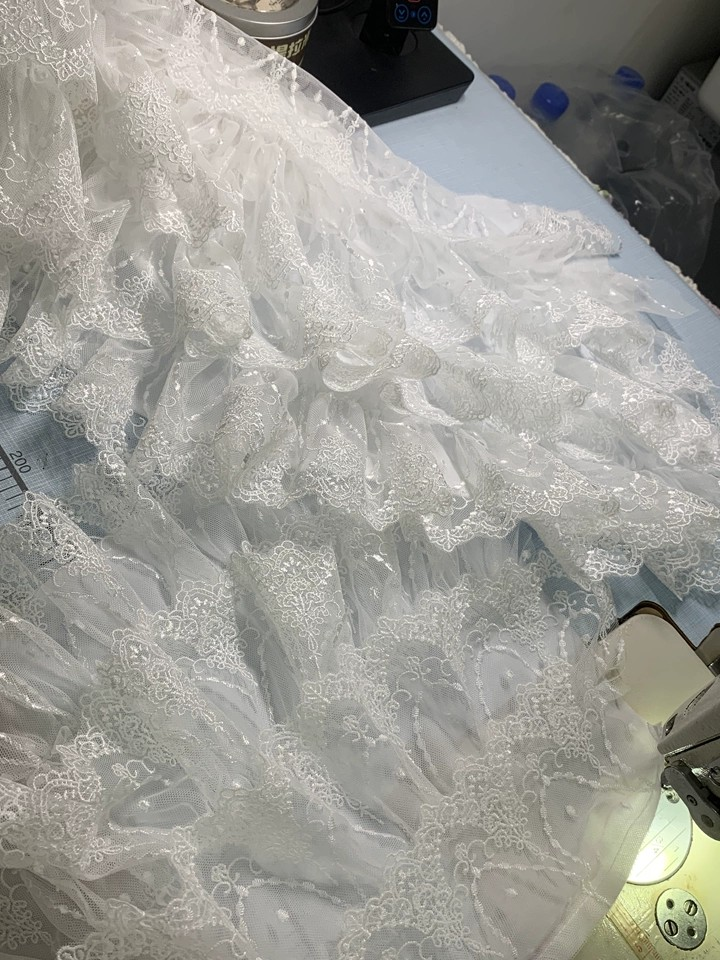 Lolita Fashion Trim – Polka Dot Tulle Embroidered Lace for Dresses and Hemline Decoration