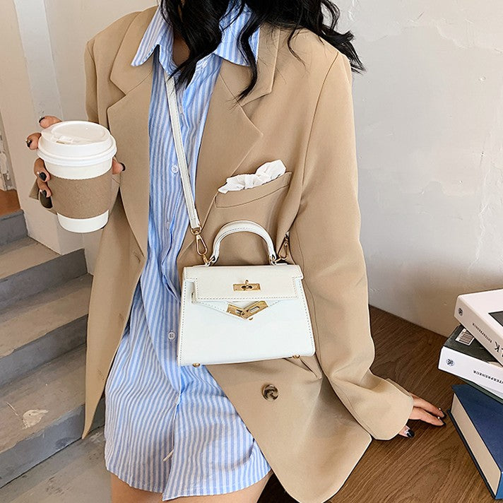 Chic Mini Handbag – Kelly Style, Crossbody & Top Handle
