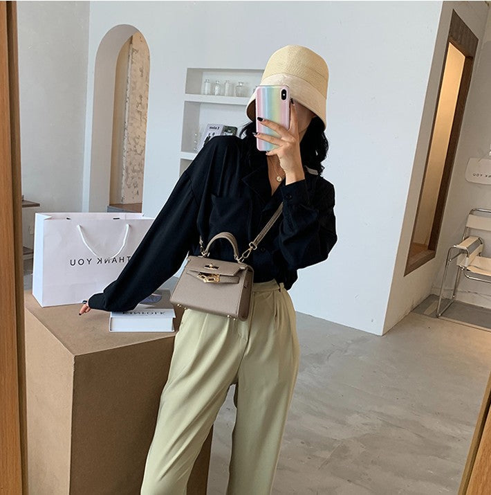 Chic Mini Handbag – Kelly Style, Crossbody & Top Handle