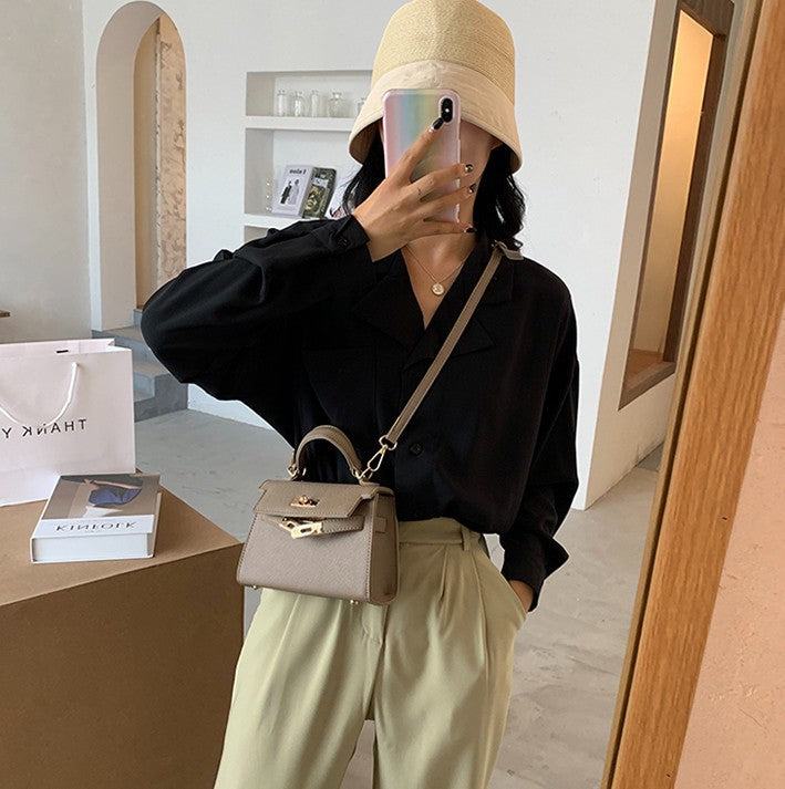 Chic Mini Handbag – Kelly Style, Crossbody & Top Handle