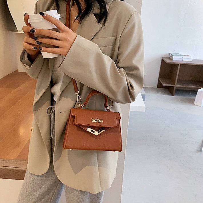 Chic Mini Handbag – Kelly Style, Crossbody & Top Handle