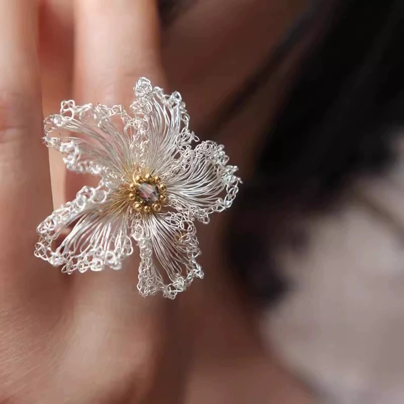 Evening Primrose Glow – Handcrafted Designer Stud Earrings
