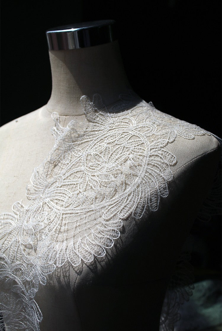Eyelash Lace Large Trim – Sheer Cutout