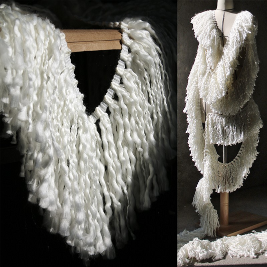 Chunky Yarn Lace – Original Handcrafted Wave-Knit Tassel