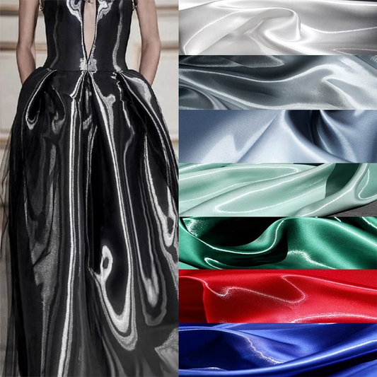 Lustre Flow Fabric – High-Gloss Reflective Textile