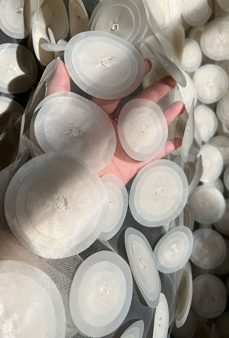 Original 3D Textured Circular Cutwork Mesh