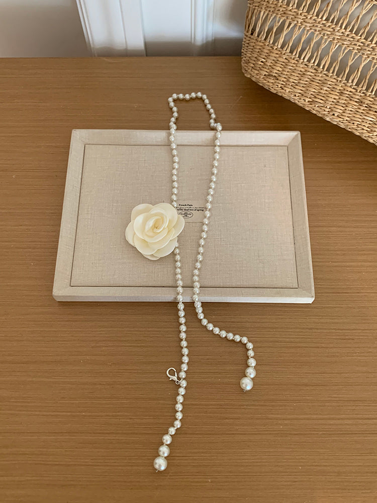 Korean Pearl Lace Ribbon Belt – Scarf, Hair Tie & Jean Accessory